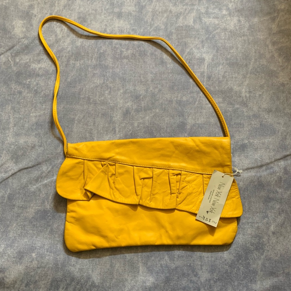 True Yellow Leather Purse